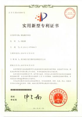 Patent certificate